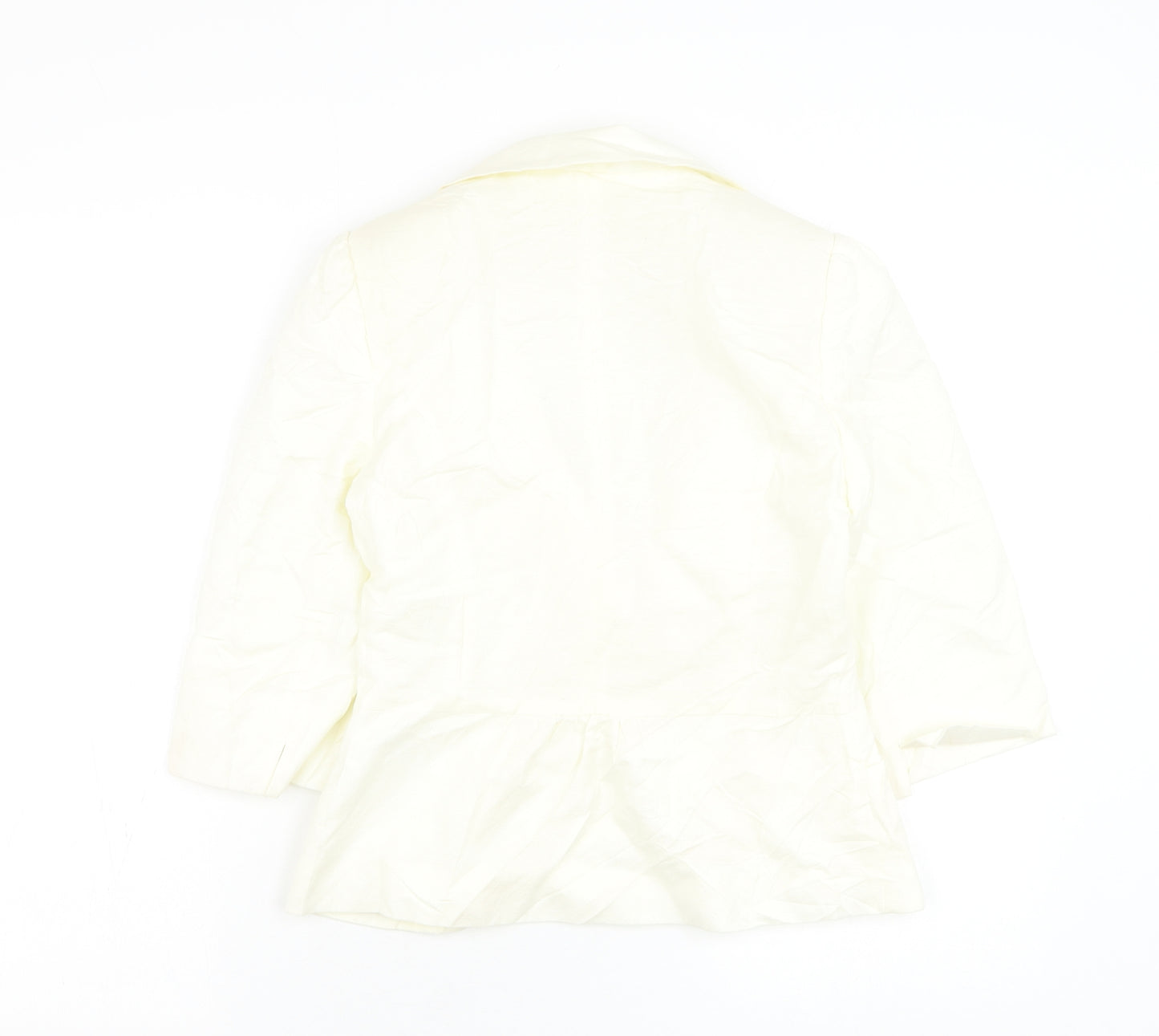 Kaliko Womens White Jacket Blazer Size 8 Button