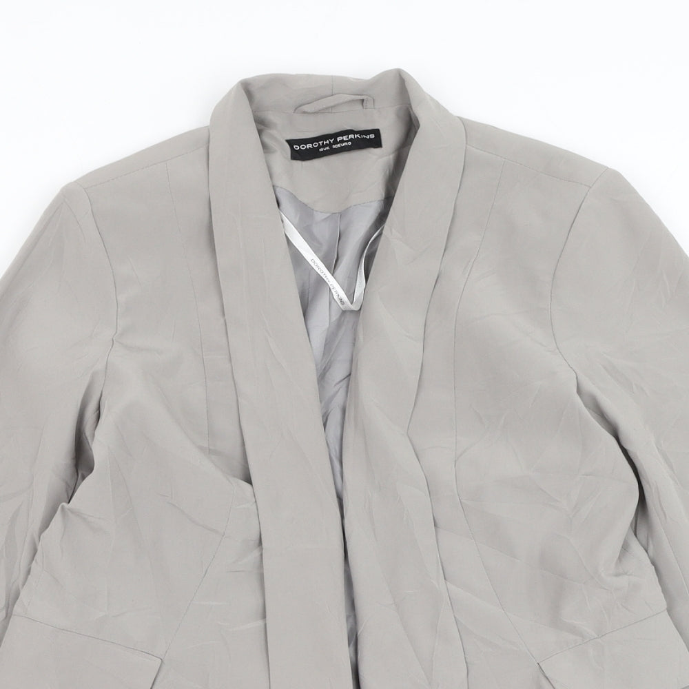 Dorothy Perkins Womens Grey Jacket Blazer Size 10