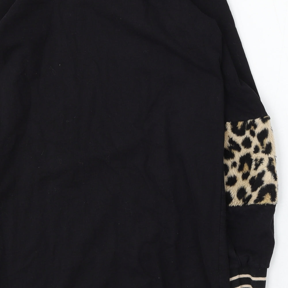 Select Womens Black Cotton Pullover Sweatshirt Size 14 - fierce