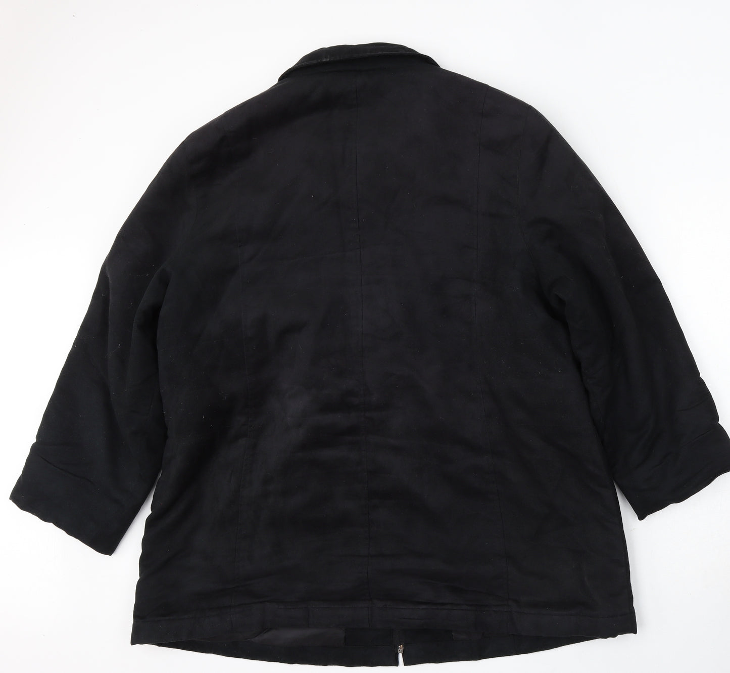 Papaya Womens Black Jacket Coat Size 20