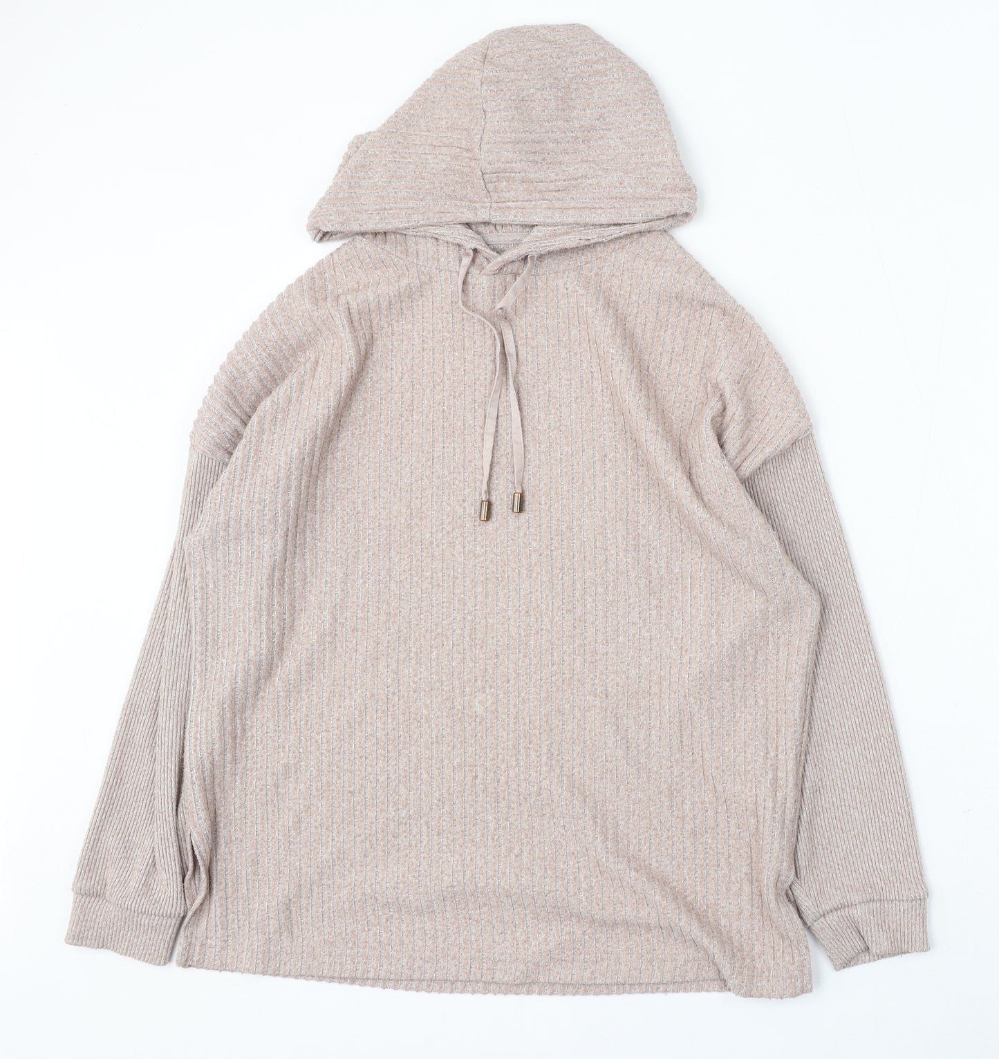F&F Womens Pink Round Neck Polyacrylate Fibre Pullover Jumper Size M