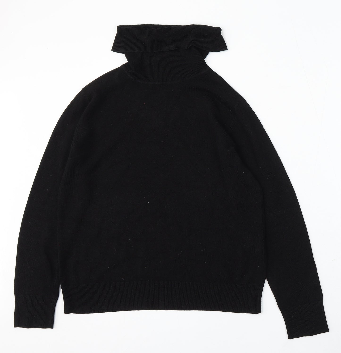 TU Womens Black Roll Neck Acrylic Pullover Jumper Size 18