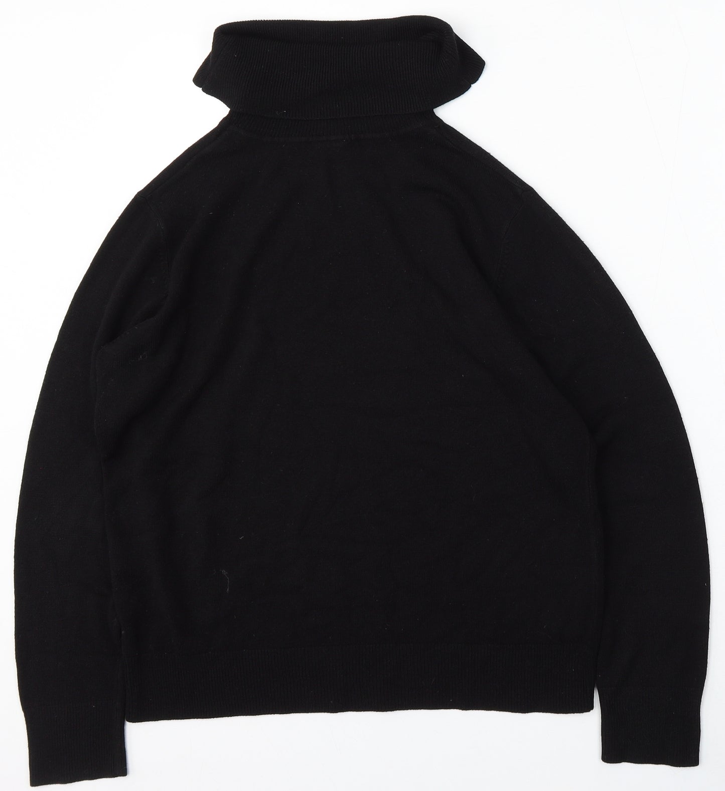 TU Womens Black Roll Neck Acrylic Pullover Jumper Size 18