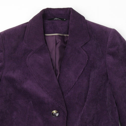Bonmarché Womens Purple Polyester Jacket Suit Size 12