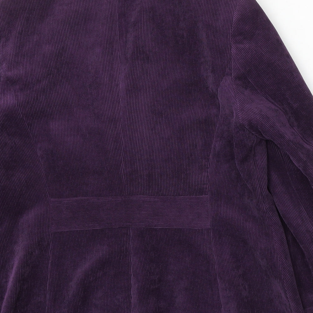 Bonmarché Womens Purple Polyester Jacket Suit Size 12