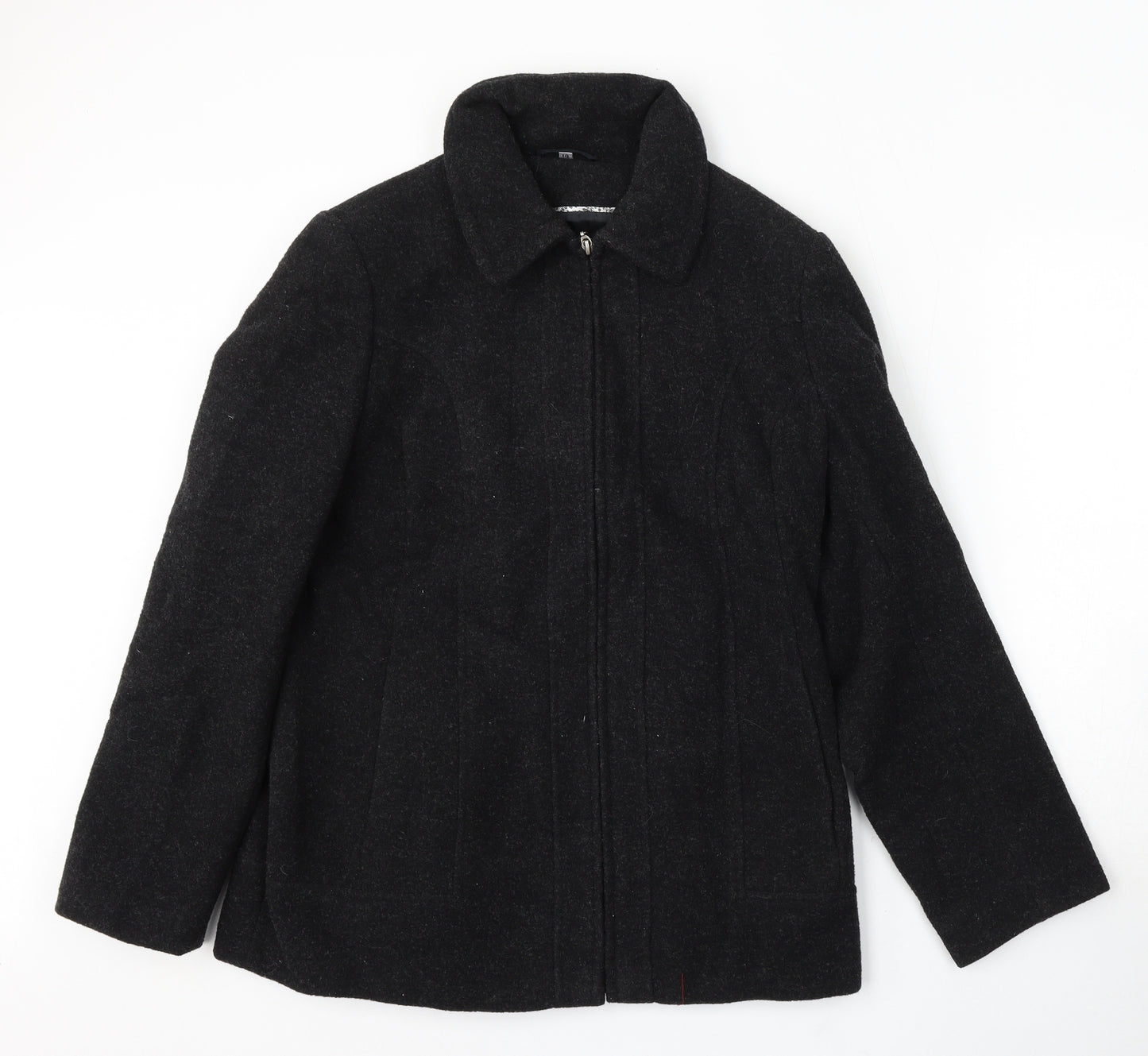 Klass Collection Womens Black Jacket Coat Size 14