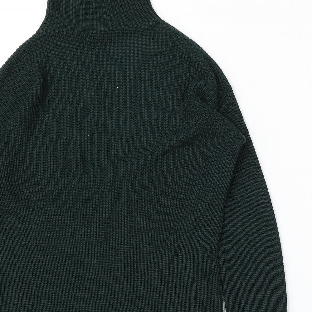 915 Generation Girls Green Round Neck Acrylic Pullover Jumper Size 9 Years