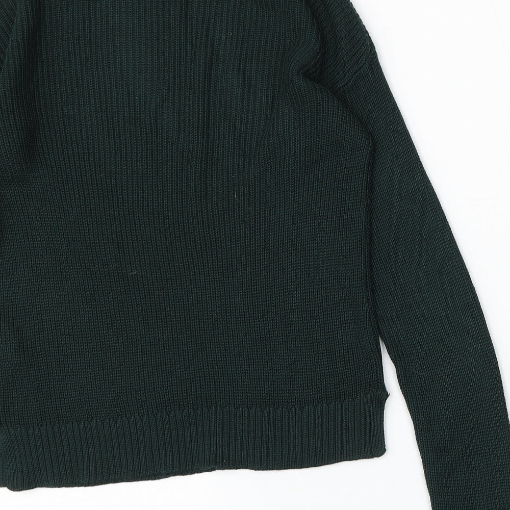 915 Generation Girls Green Round Neck Acrylic Pullover Jumper Size 9 Years
