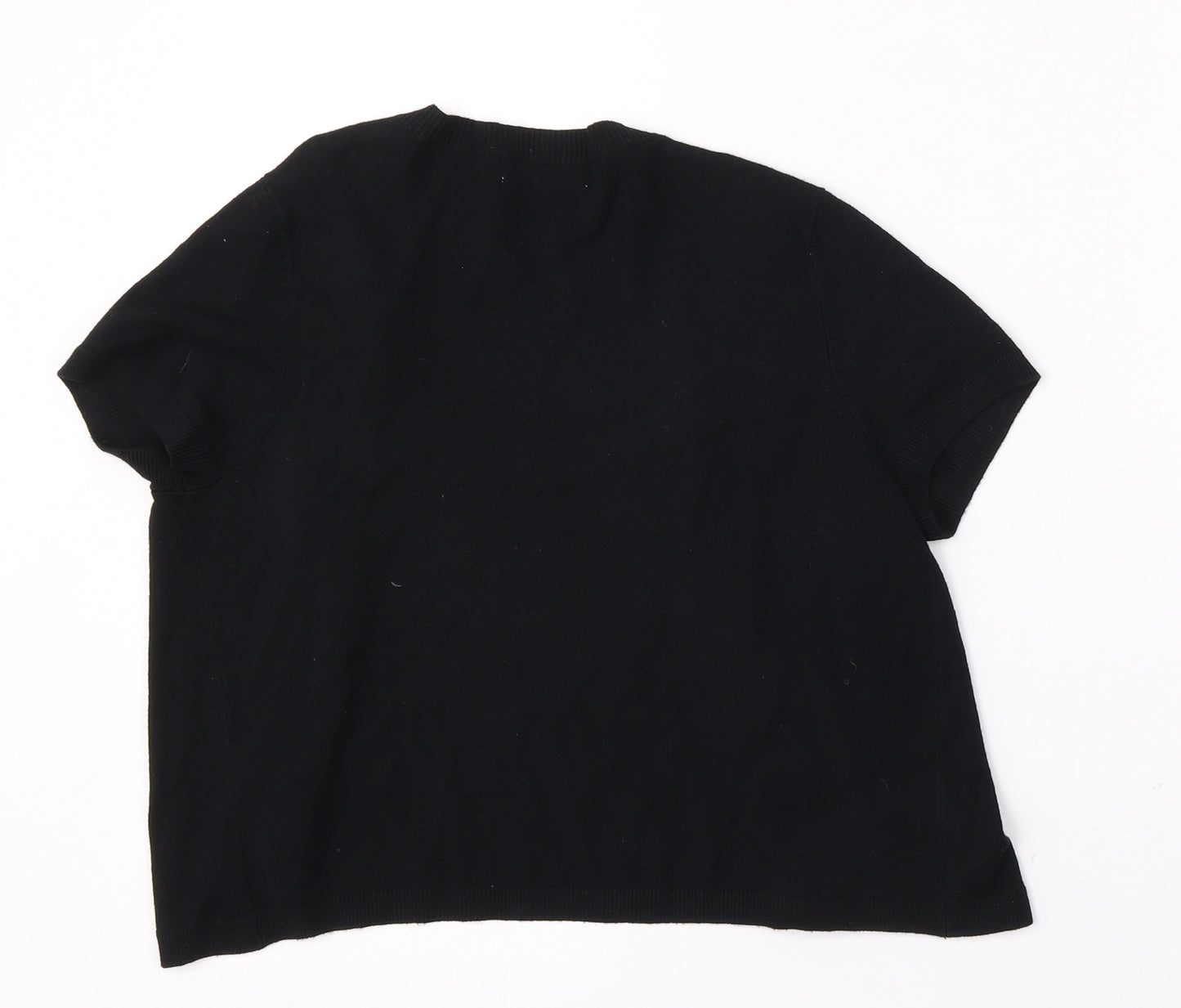 Debenhams Womens Black V-Neck Viscose Cardigan Jumper Size 8