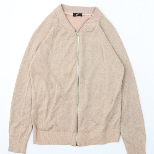 F&F Womens Pink Jacket Size 6 Zip