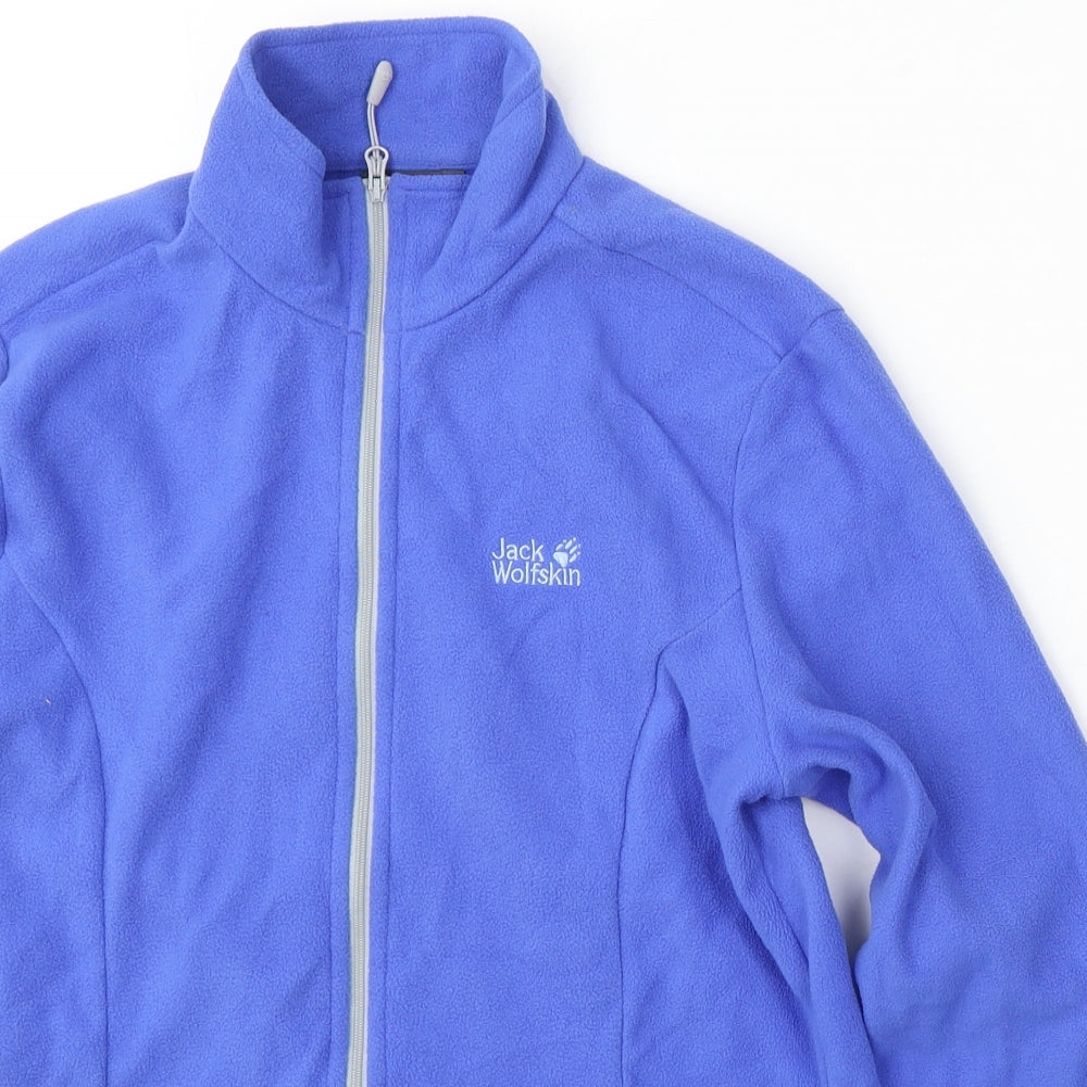 Jack Wolfskin Womens Blue Polyester Full Zip Sweatshirt Size M Zip