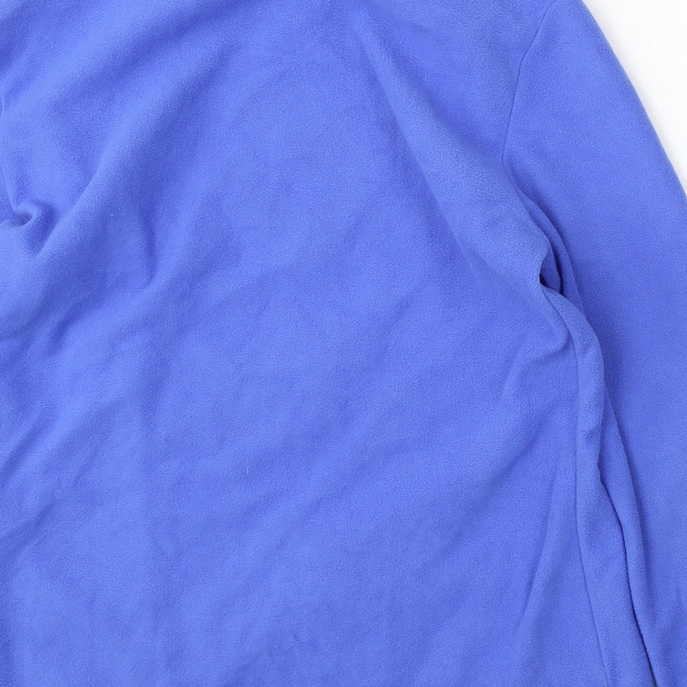 Jack Wolfskin Womens Blue Polyester Full Zip Sweatshirt Size M Zip