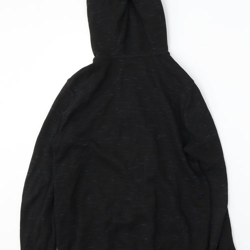 F&F Boys Black Cotton Full Zip Hoodie Size 11-12 Years Zip