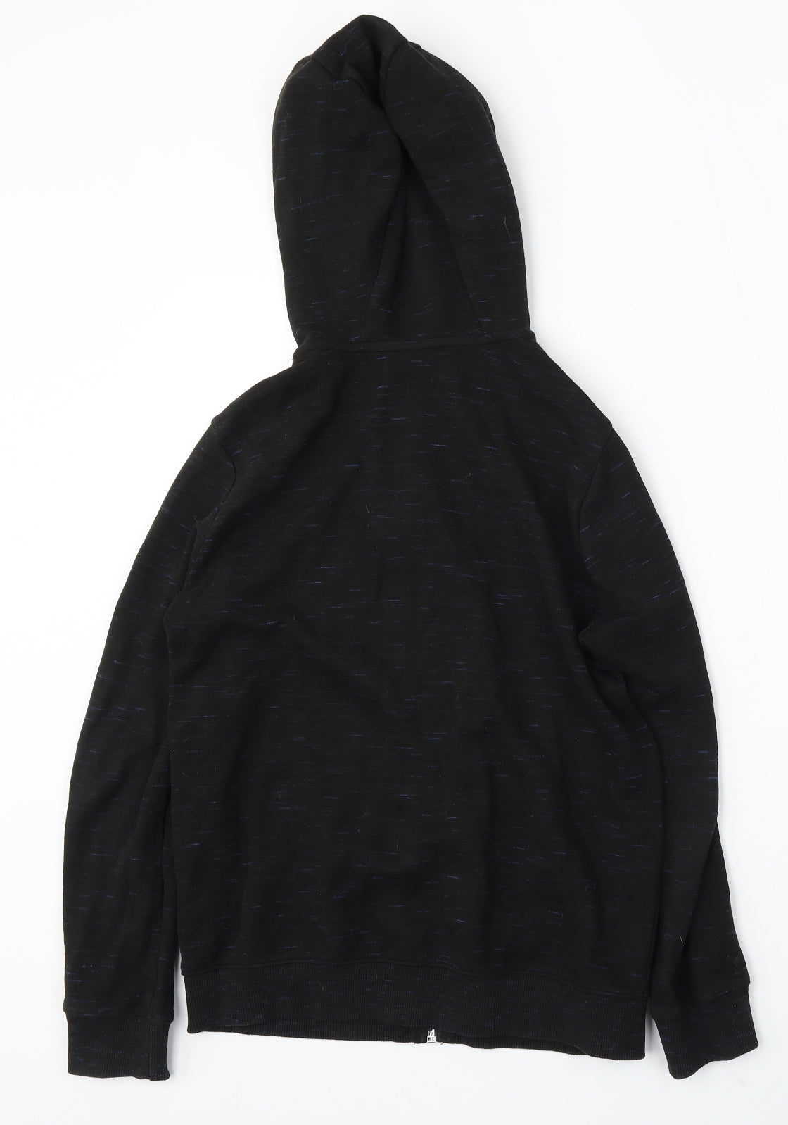 F&F Boys Black Cotton Full Zip Hoodie Size 11-12 Years Zip