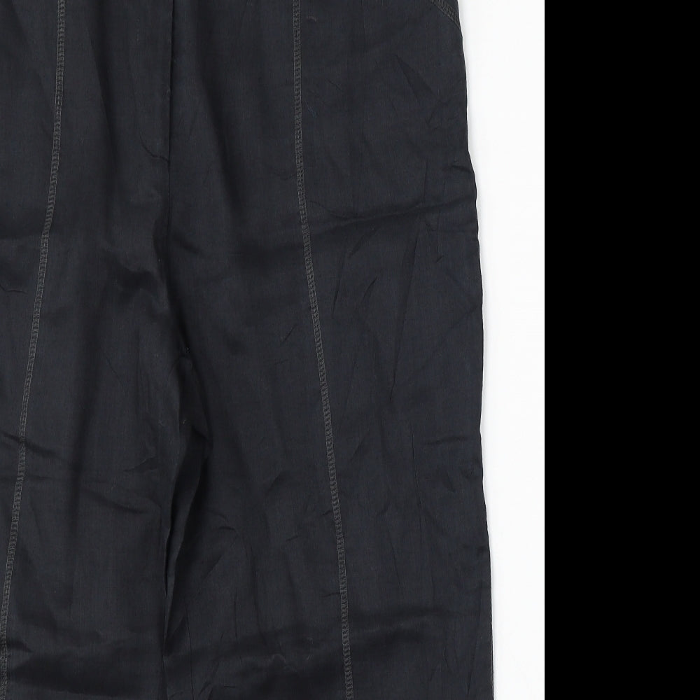 Lye Womens Blue Linen Trousers Size 32 L24 in Regular