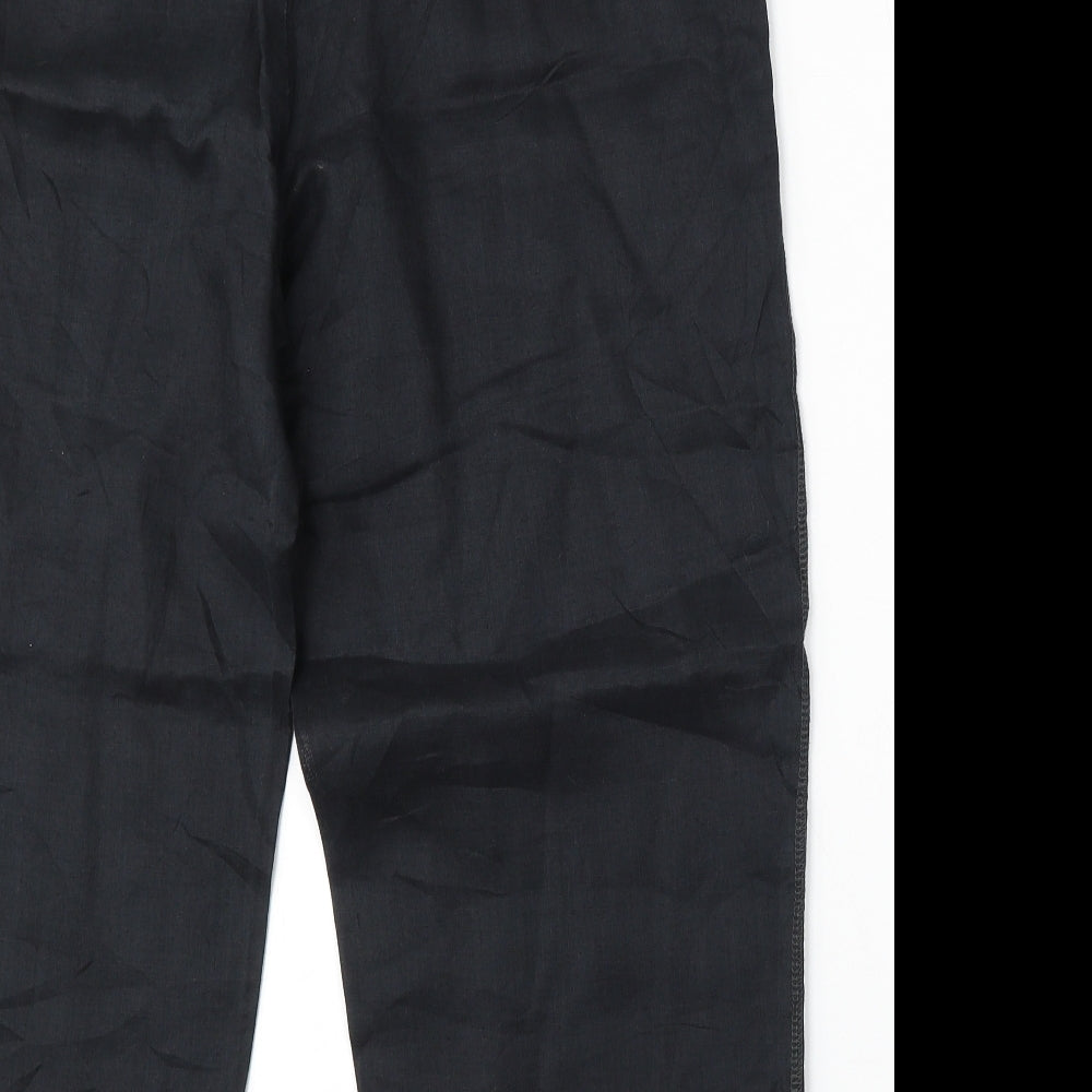 Lye Womens Blue Linen Trousers Size 32 L24 in Regular