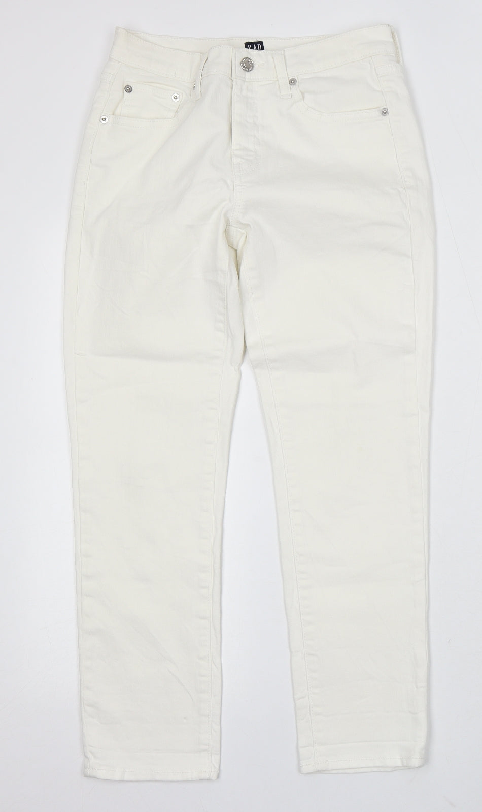 Gap Womens White Cotton Straight Jeans Size 26 L26 in Regular