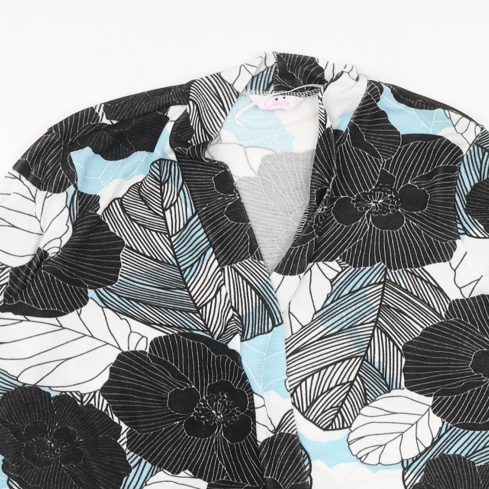Julipa Womens Multicoloured Floral Polyester Basic Blouse Size 18 V-Neck - Blazer