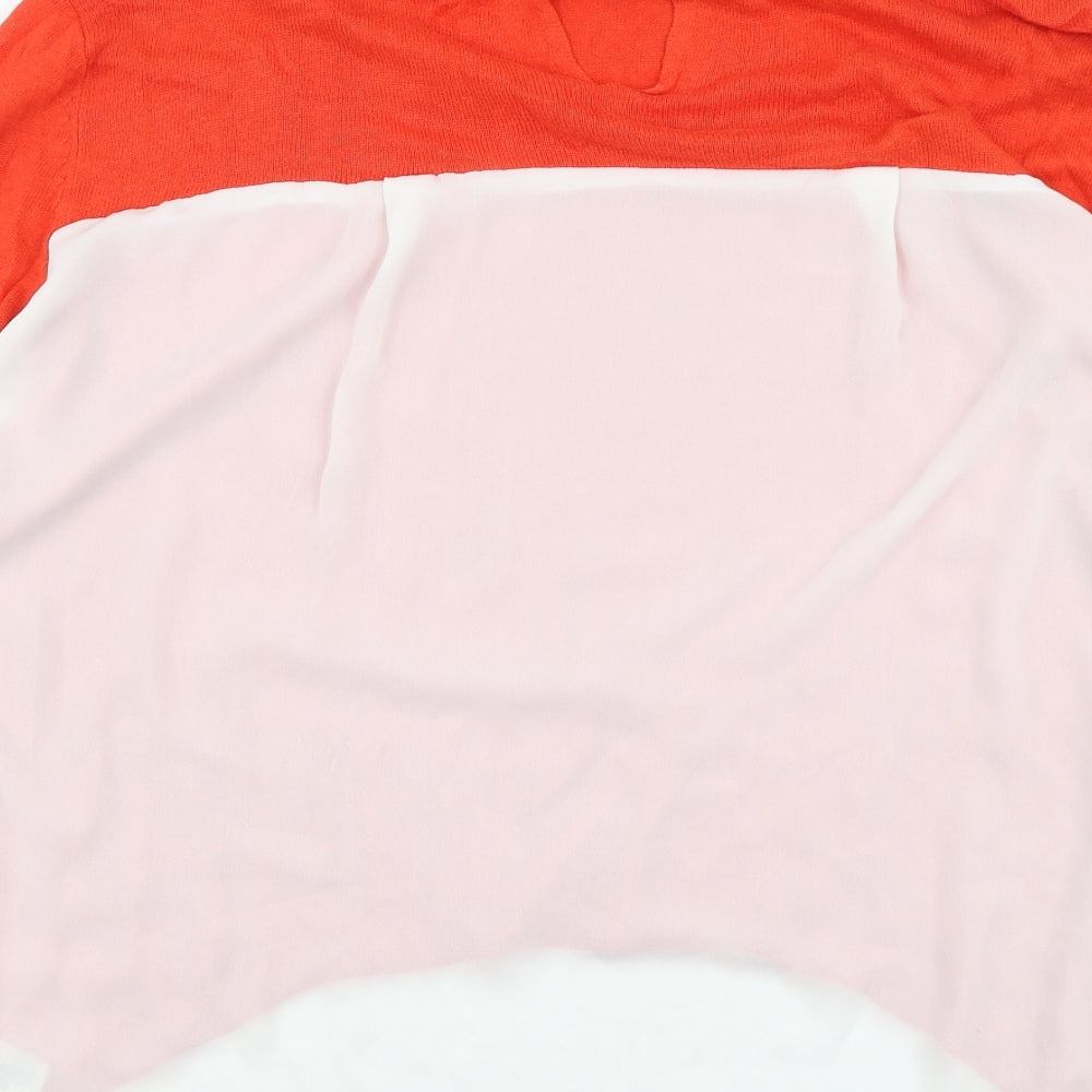 Atmosphere Womens Orange Collared Viscose Pullover Jumper Size 18