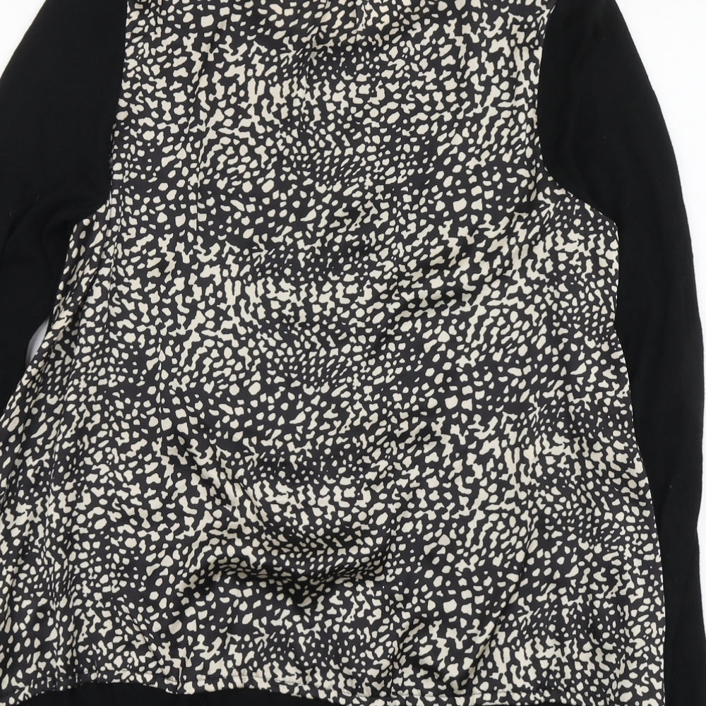 Marks and Spencer Womens Black Round Neck Viscose Pullover Jumper Size 14