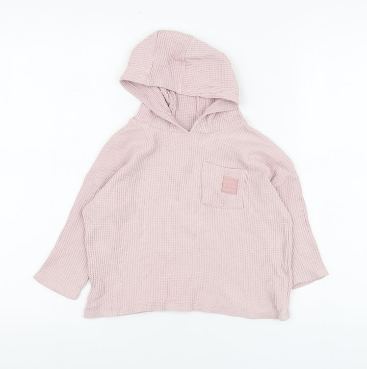 George Girls Pink Cotton Pullover Sweatshirt Size 2-3 Years