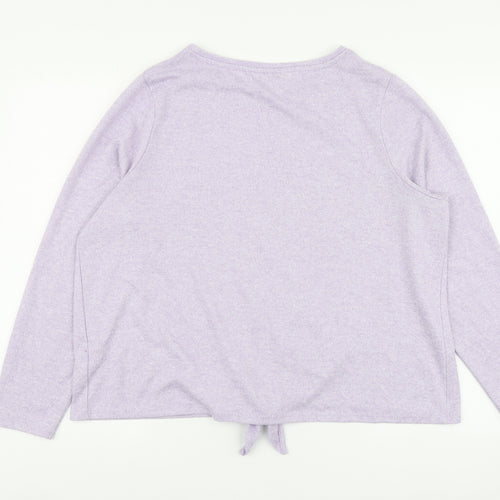 George Womens Purple Round Neck Polyester Pullover Jumper Size 18