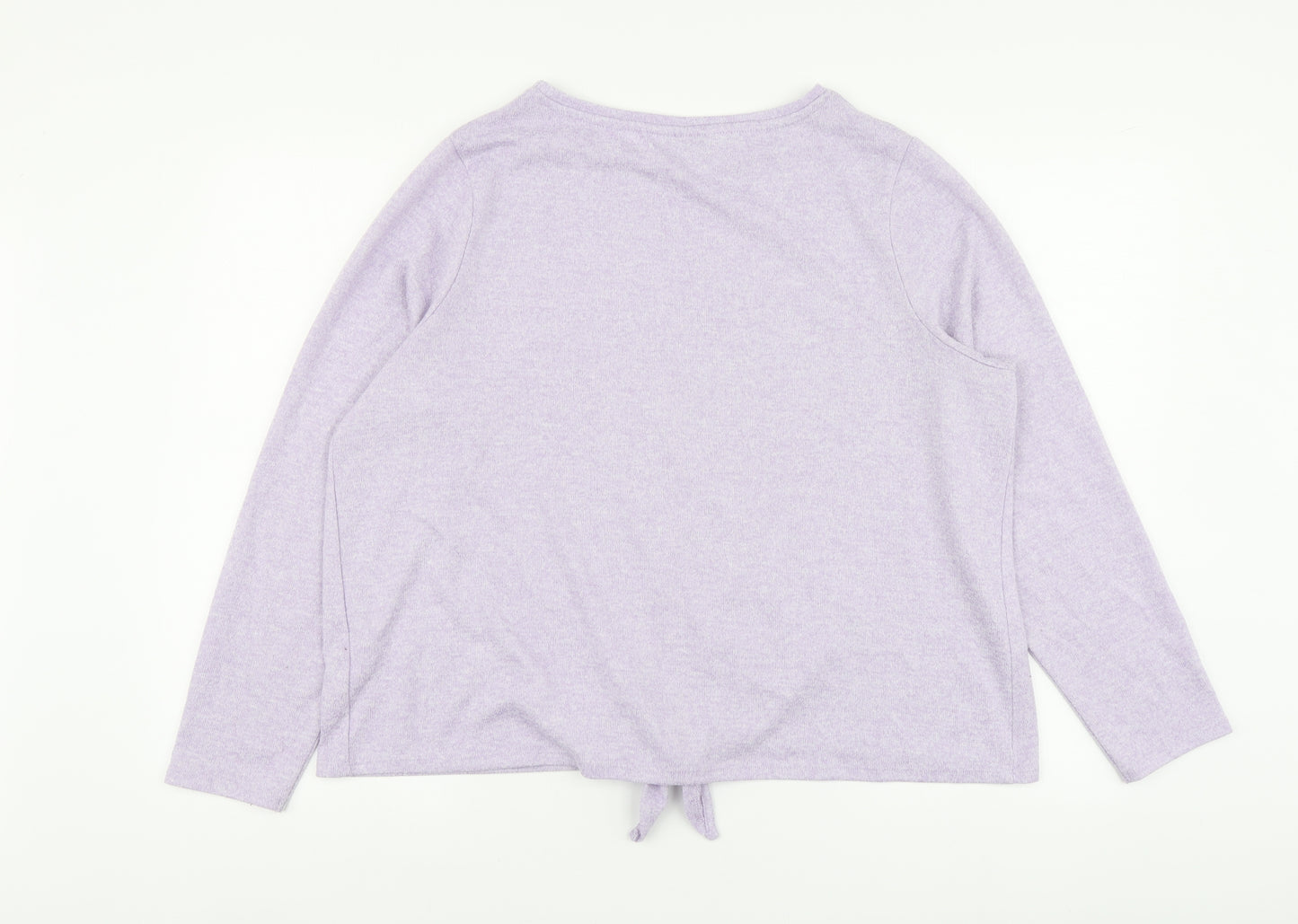 George Womens Purple Round Neck Polyester Pullover Jumper Size 18