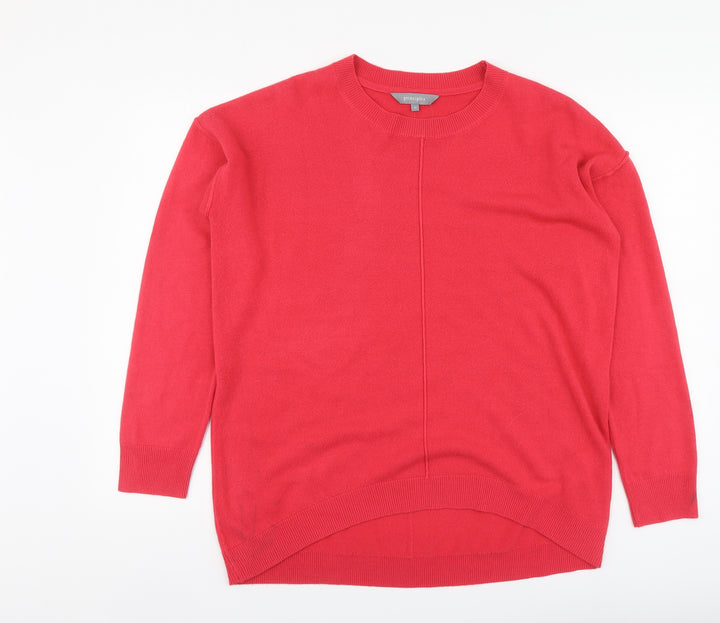 Principles Womens Pink Round Neck Acrylic Pullover Jumper Size 12