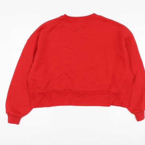 Disney Womens Red Cotton Pullover Hoodie Size XS