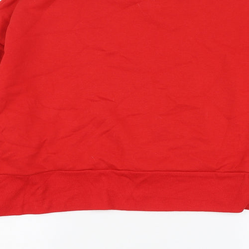 Disney Womens Red Cotton Pullover Hoodie Size XS