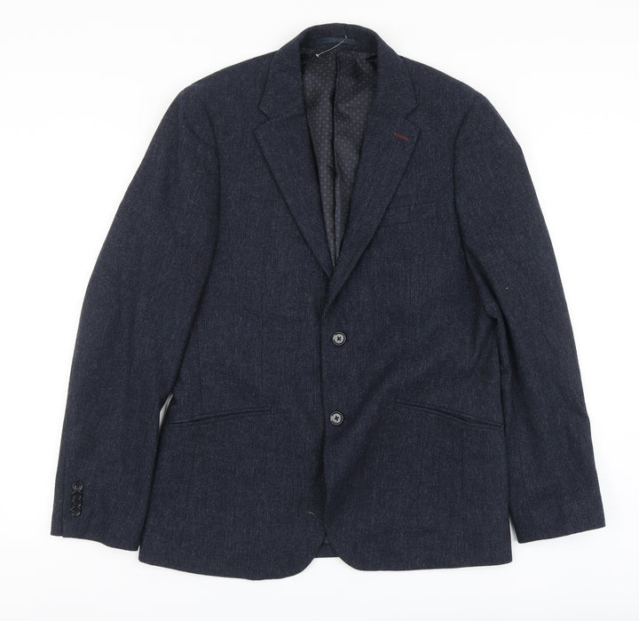 Debenhams Mens Blue Polyester Jacket Suit Jacket Size M