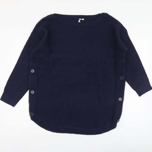 Capsule Womens Blue Round Neck Acrylic Pullover Jumper Size 12