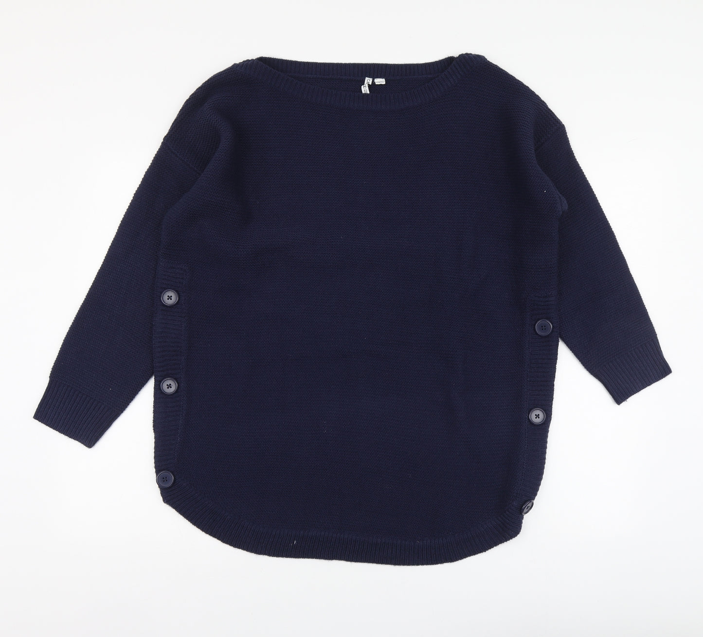 Capsule Womens Blue Round Neck Acrylic Pullover Jumper Size 12