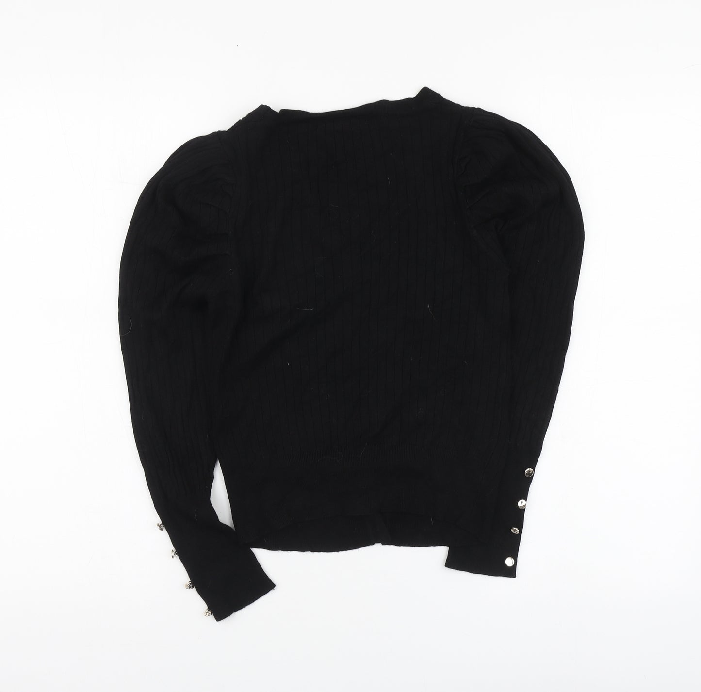 George Womens Black V-Neck Viscose Cardigan Jumper Size M