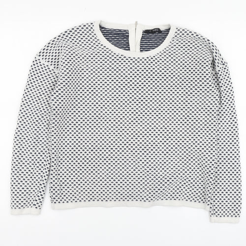 Esmara Womens White Round Neck Acrylic Pullover Jumper Size L