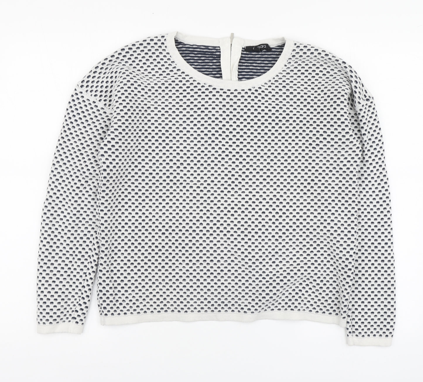 Esmara Womens White Round Neck Acrylic Pullover Jumper Size L