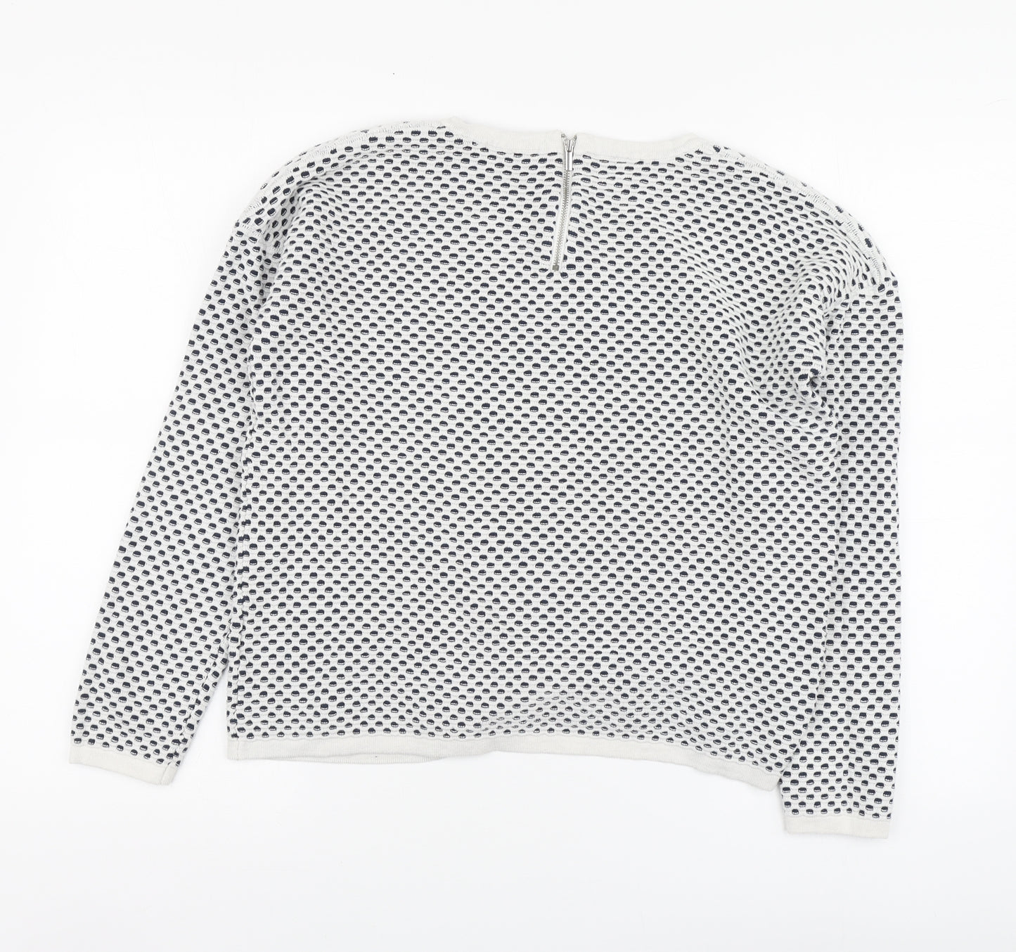Esmara Womens White Round Neck Acrylic Pullover Jumper Size L