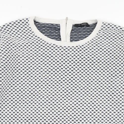 Esmara Womens White Round Neck Acrylic Pullover Jumper Size L