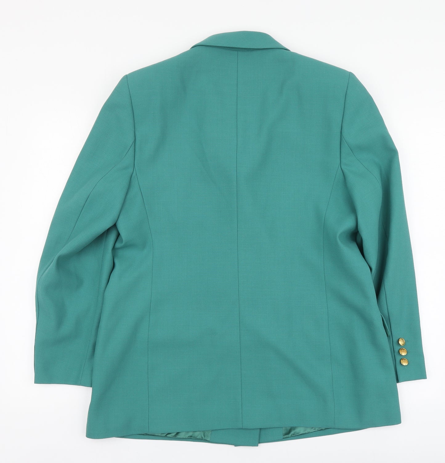 Marks and Spencer Womens Green Wool Jacket Suit Jacket Size 16