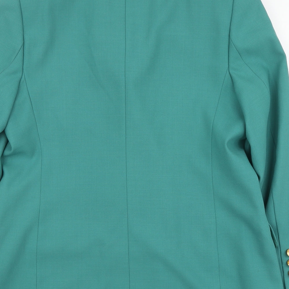 Marks and Spencer Womens Green Wool Jacket Suit Jacket Size 16