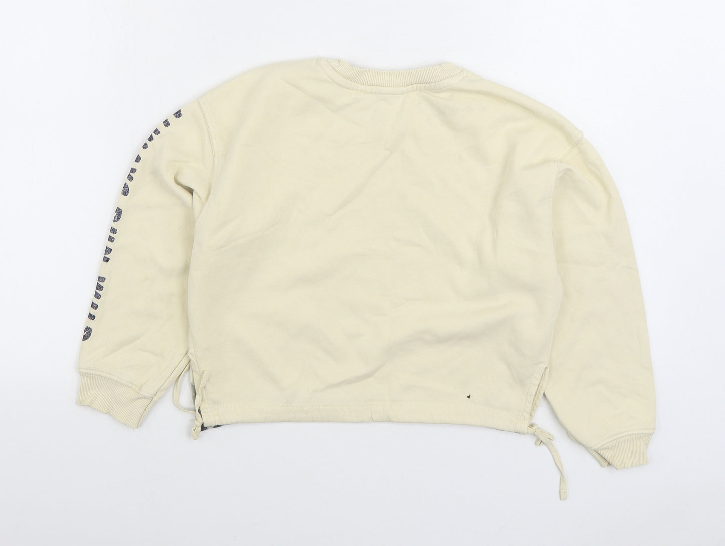 H&M Girls White Cotton Pullover Sweatshirt Size 9-10 Years Pullover