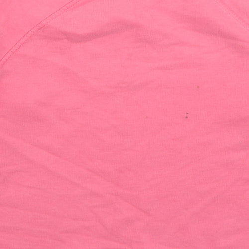 NEXT Girls Pink Cotton Pullover Sweatshirt Size 8 Years Pullover