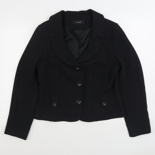Laura Brook Womens Black Jacket Blazer Size M Button