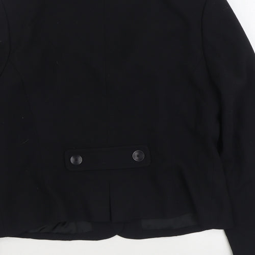 Laura Brook Womens Black Jacket Blazer Size M Button