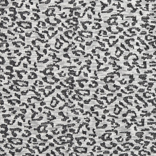 Originals Womens Black Animal Print Polyester Basic T-Shirt Size M Boat Neck