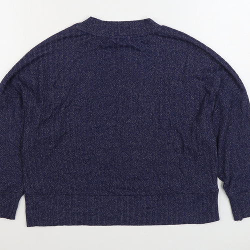 Marks and Spencer Womens Blue Viscose Pullover Sweatshirt Size 12 Pullover