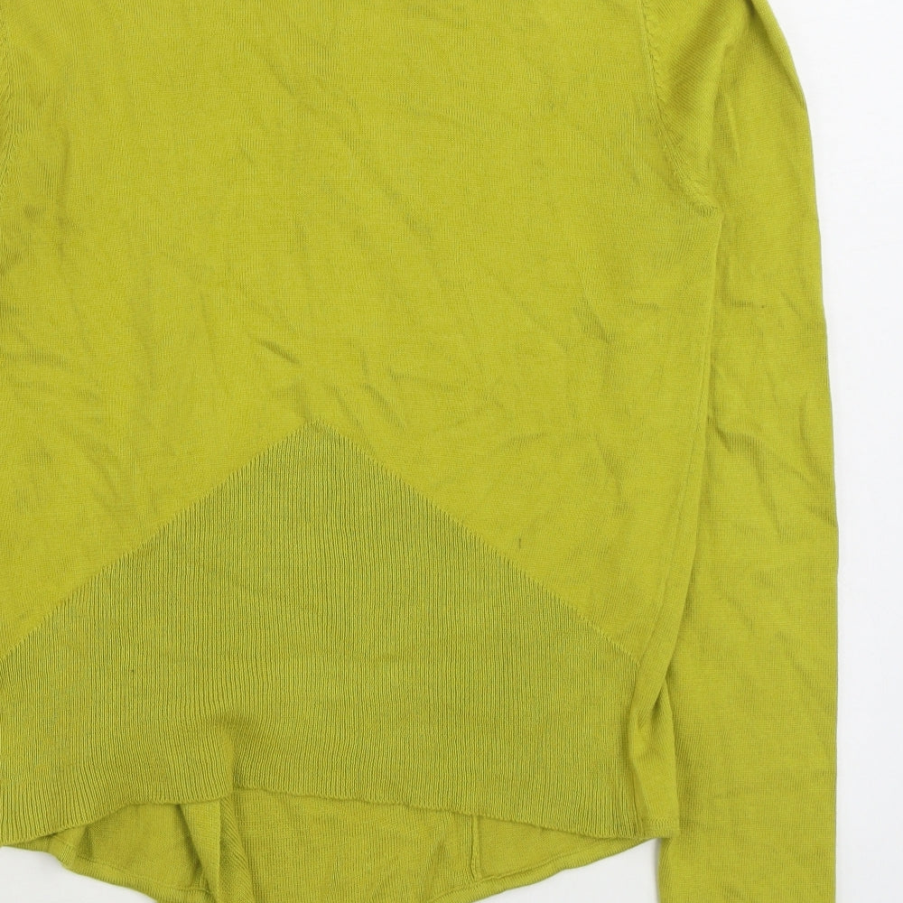Nomads Womens Yellow V-Neck Cotton Cardigan Jumper Size M