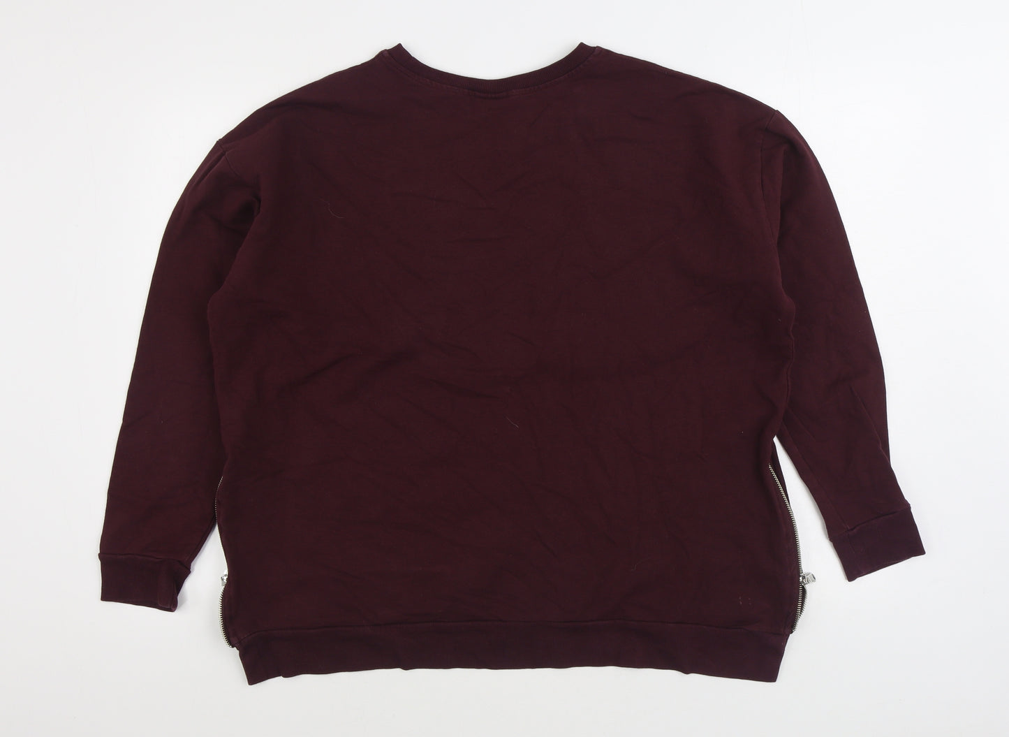 Dreams Womens Red Cotton Pullover Sweatshirt Size S Pullover
