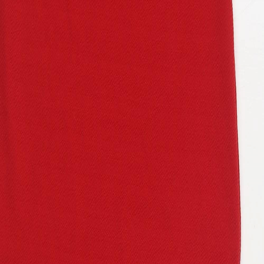 PRETTY LITTLE THING Womens Red Polyester Bodycon Size S One Shoulder Pullover