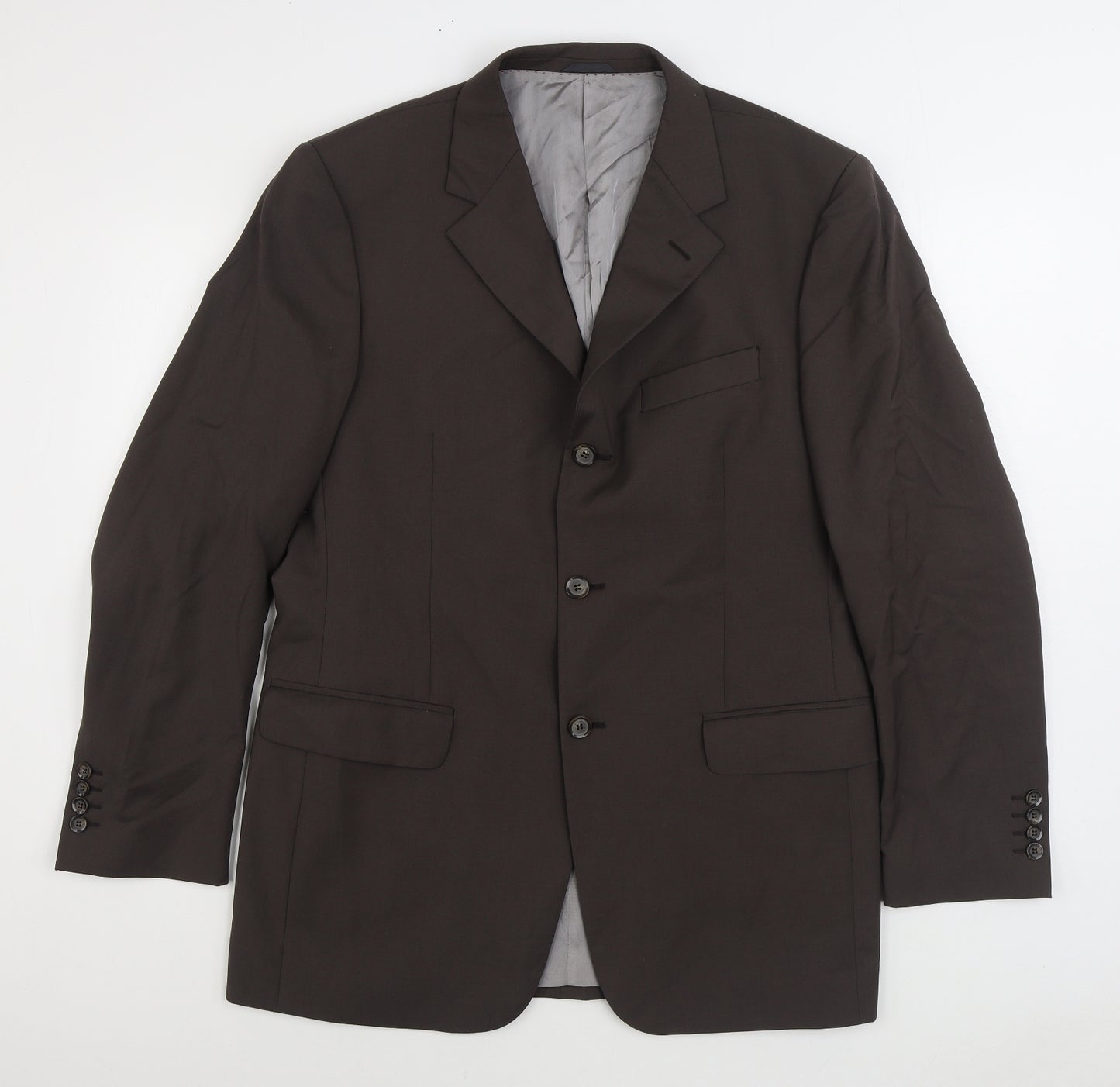 Trendy Mens Brown Polyester Jacket Suit Jacket Size 38